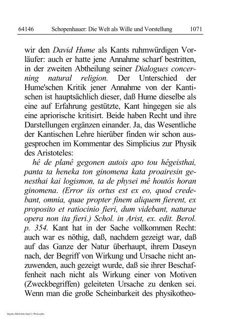 Arthur Schopenhauer - Die Welt als Wille und Vorstellung