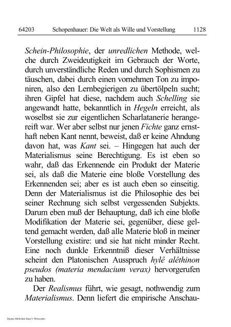 Arthur Schopenhauer - Die Welt als Wille und Vorstellung