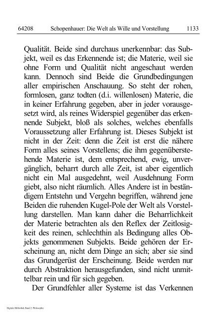 Arthur Schopenhauer - Die Welt als Wille und Vorstellung