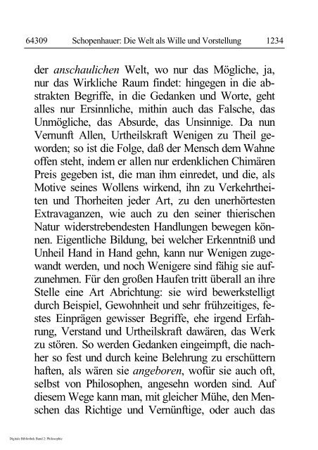 Arthur Schopenhauer - Die Welt als Wille und Vorstellung