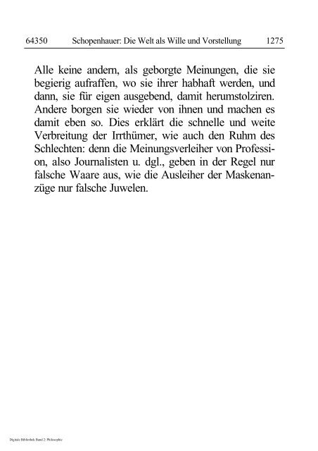 Arthur Schopenhauer - Die Welt als Wille und Vorstellung