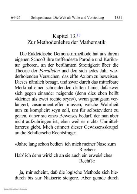 Arthur Schopenhauer - Die Welt als Wille und Vorstellung