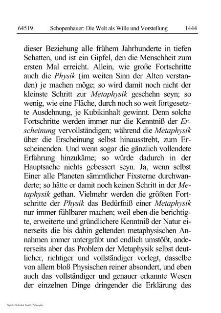 Arthur Schopenhauer - Die Welt als Wille und Vorstellung