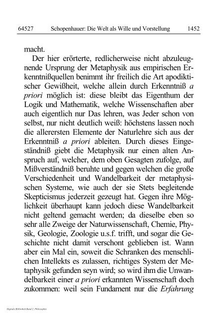 Arthur Schopenhauer - Die Welt als Wille und Vorstellung