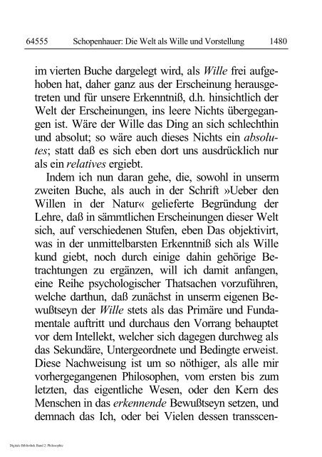 Arthur Schopenhauer - Die Welt als Wille und Vorstellung