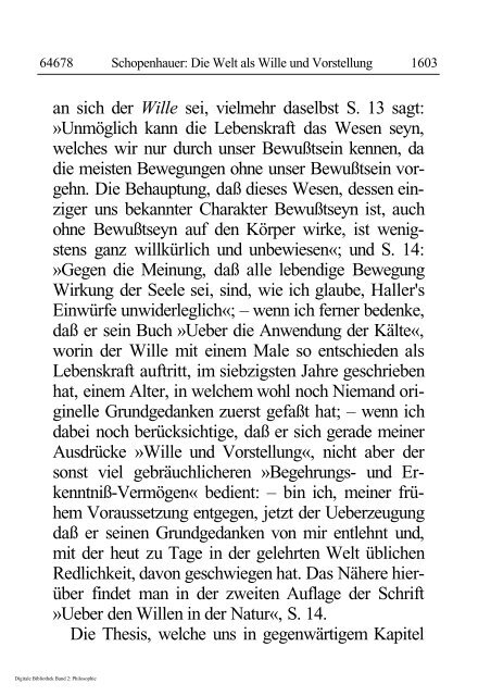 Arthur Schopenhauer - Die Welt als Wille und Vorstellung