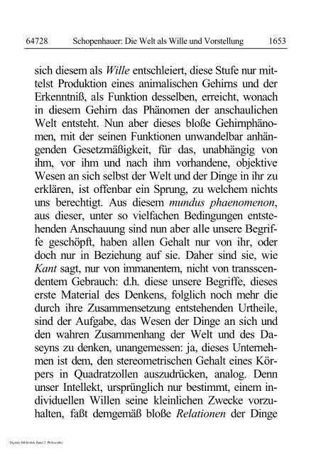 Arthur Schopenhauer - Die Welt als Wille und Vorstellung