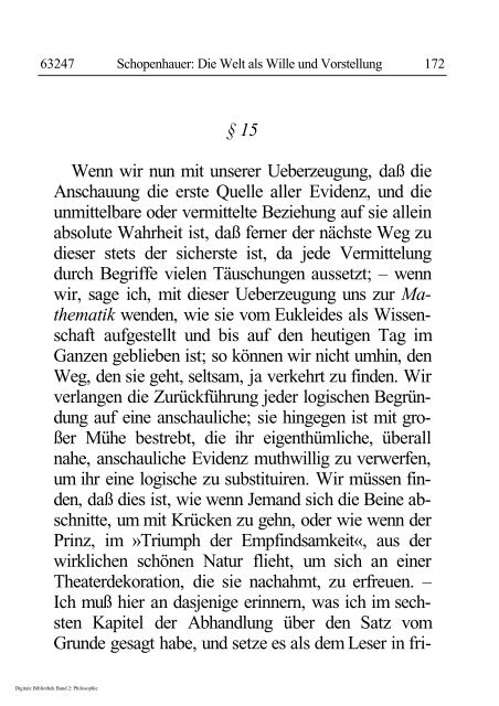 Arthur Schopenhauer - Die Welt als Wille und Vorstellung