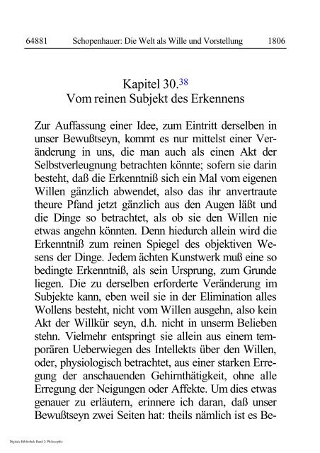 Arthur Schopenhauer - Die Welt als Wille und Vorstellung