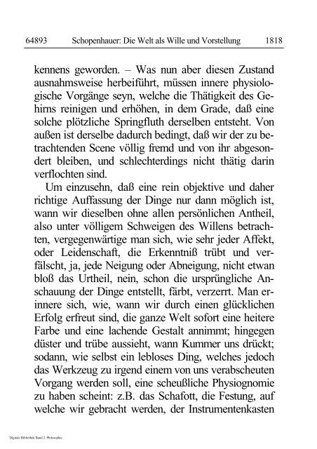 Arthur Schopenhauer - Die Welt als Wille und Vorstellung