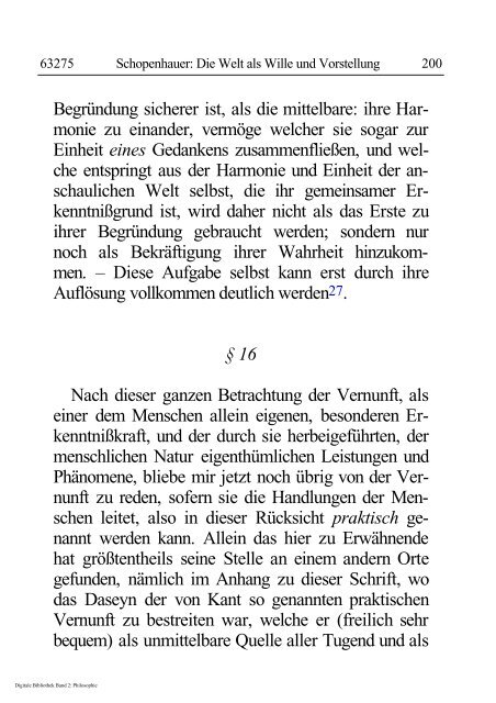 Arthur Schopenhauer - Die Welt als Wille und Vorstellung