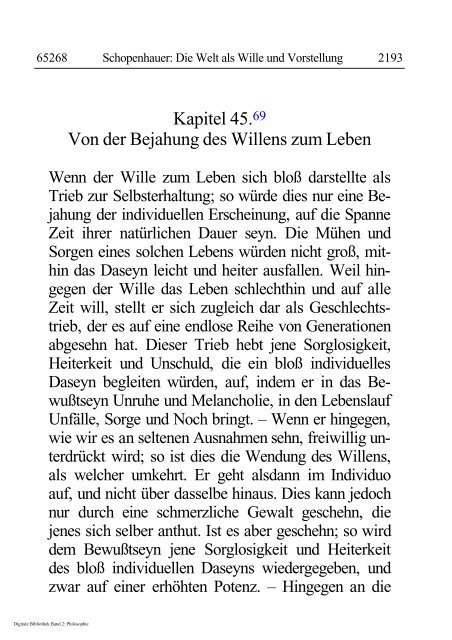 Arthur Schopenhauer - Die Welt als Wille und Vorstellung