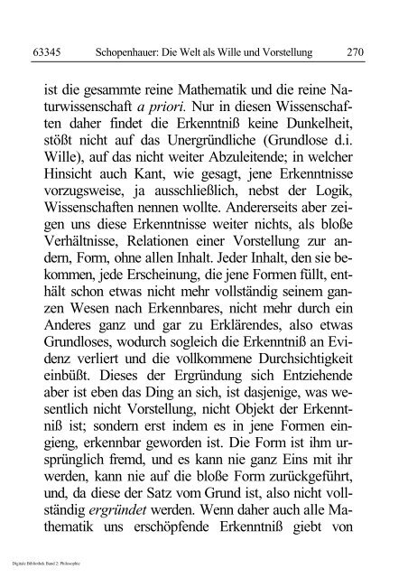 Arthur Schopenhauer - Die Welt als Wille und Vorstellung