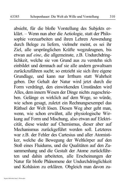 Arthur Schopenhauer - Die Welt als Wille und Vorstellung