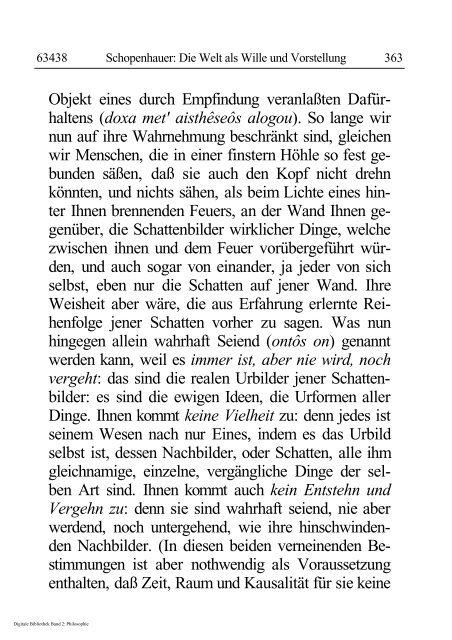 Arthur Schopenhauer - Die Welt als Wille und Vorstellung