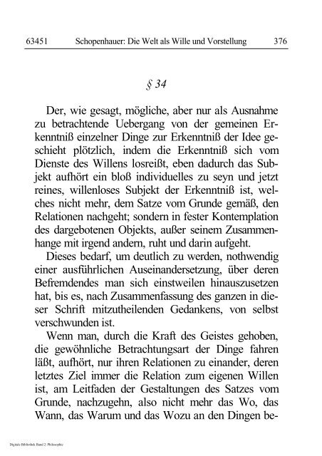 Arthur Schopenhauer - Die Welt als Wille und Vorstellung