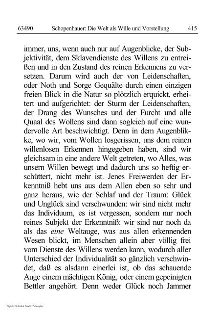 Arthur Schopenhauer - Die Welt als Wille und Vorstellung