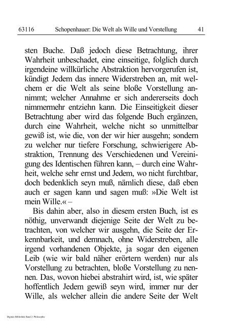 Arthur Schopenhauer - Die Welt als Wille und Vorstellung