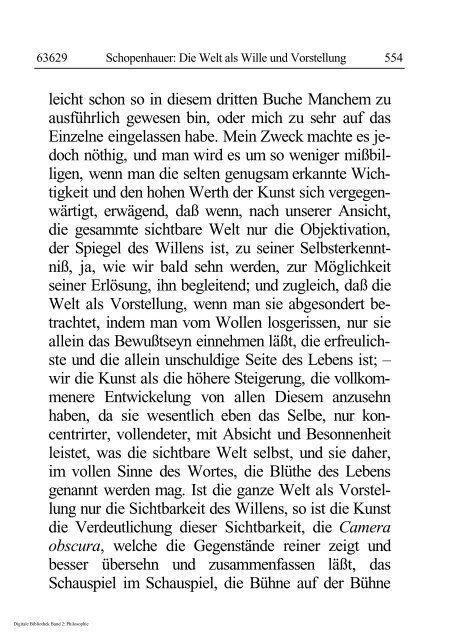 Arthur Schopenhauer - Die Welt als Wille und Vorstellung