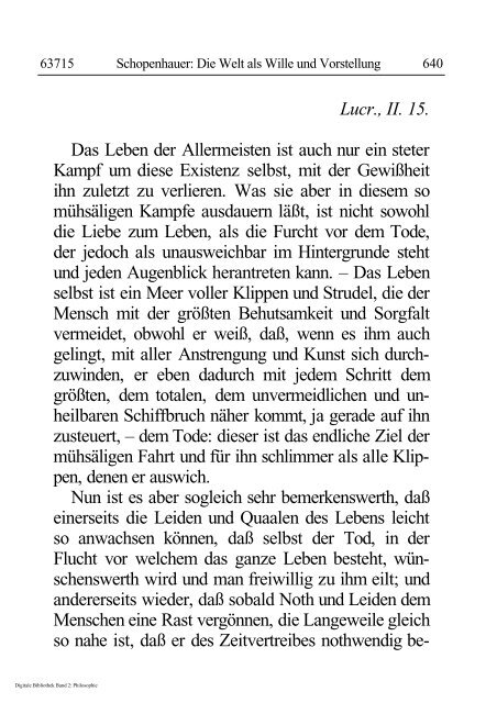 Arthur Schopenhauer - Die Welt als Wille und Vorstellung