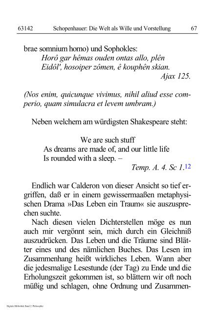 Arthur Schopenhauer - Die Welt als Wille und Vorstellung