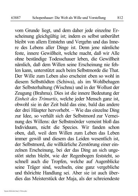 Arthur Schopenhauer - Die Welt als Wille und Vorstellung