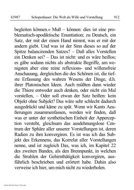 Arthur Schopenhauer - Die Welt als Wille und Vorstellung