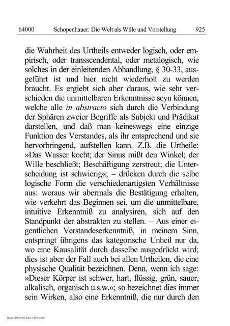 Arthur Schopenhauer - Die Welt als Wille und Vorstellung