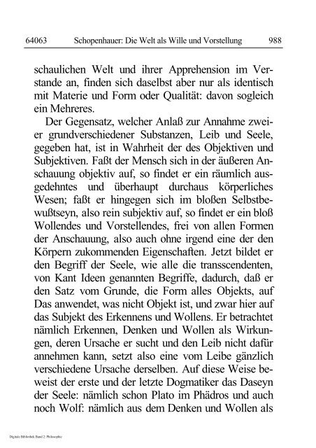 Arthur Schopenhauer - Die Welt als Wille und Vorstellung