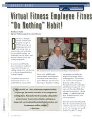 Virtual Fitness employee Fitness spotlight — Br “Do nothing ... - DCMA
