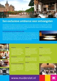 Digitale brochure ontvangsten - Muiderslot