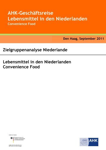 Convenience Food - Exportförderung des BMELV