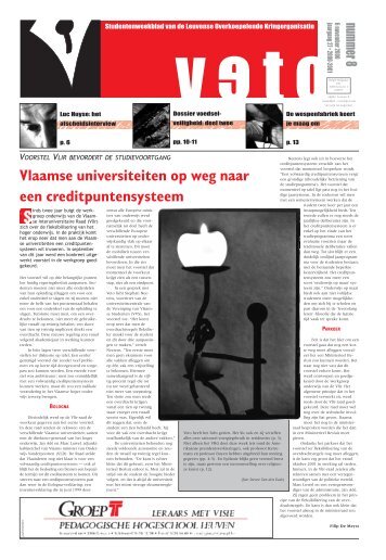 Vlaamse universiteiten op weg naar een ... - archief van Veto