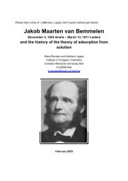 Jakob Maarten van Bemmelen and the history of