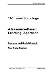 Deviance and Social Control: New Right Realism - Sociology Central