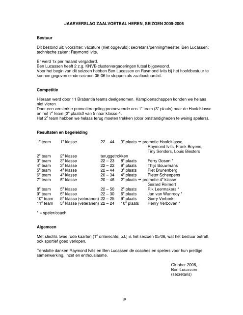 Bijeenkomst inzake reconstructie sportpark ... - RKVV Brabantia