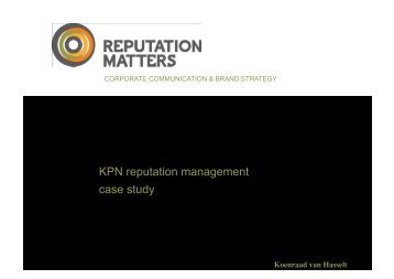 KPN reputation management case study - Reputation Matters