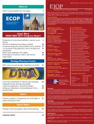 Editorial Cover Story ESOP/NZW 2011 Congress Report Oncology ...