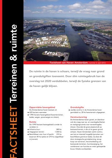 Terreinen & ruimte FACTSHEET - Haven Amsterdam