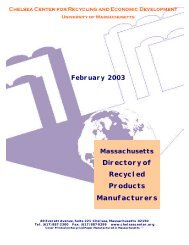 Directory of Recycled Products Manufacturers - Chelsea Center for ...