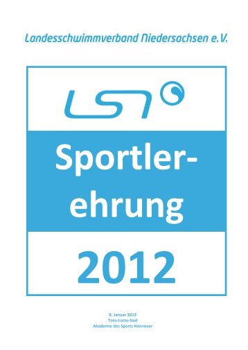 geehrten Sportler - Landesschwimmverband Niedersachsen eV