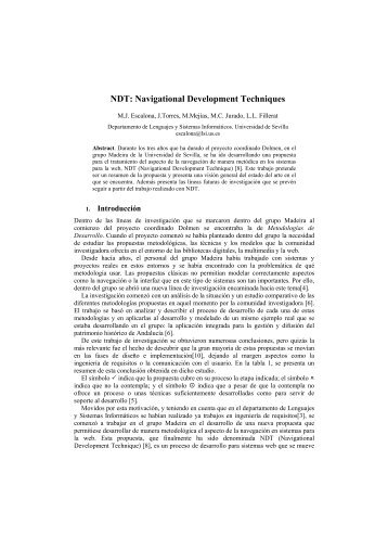 NDT: Navigational Development Techniques - Departamento de ...