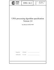 ERS-1 & 2 esa UWA processing algorithm specification Version 2.0