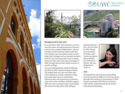 Visit to UWC Mostar - Red Cross Nordic United World College
