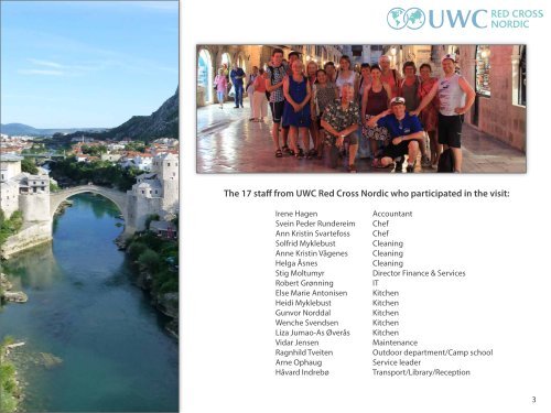 Visit to UWC Mostar - Red Cross Nordic United World College