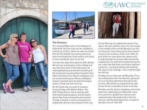 Visit to UWC Mostar - Red Cross Nordic United World College