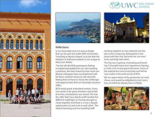Visit to UWC Mostar - Red Cross Nordic United World College