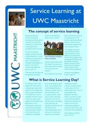 Service Learning at UWC Maastricht