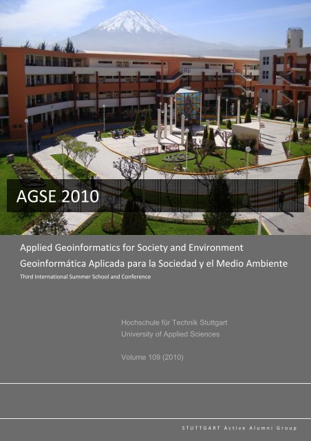 Agse 2010 Applied Geoinformatics For Society And Environment