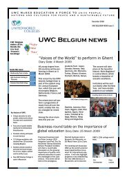 UWC Belgium News - United World Colleges